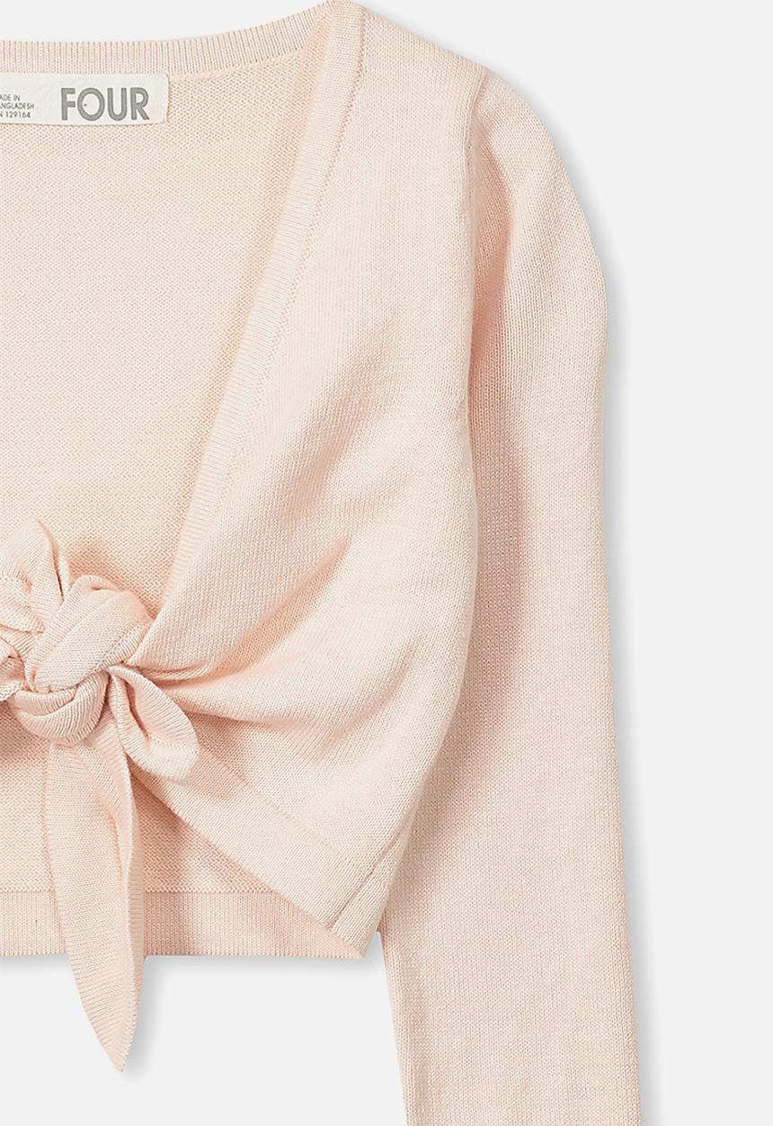 Cotton On - Annabelle tie front cardigan - peach