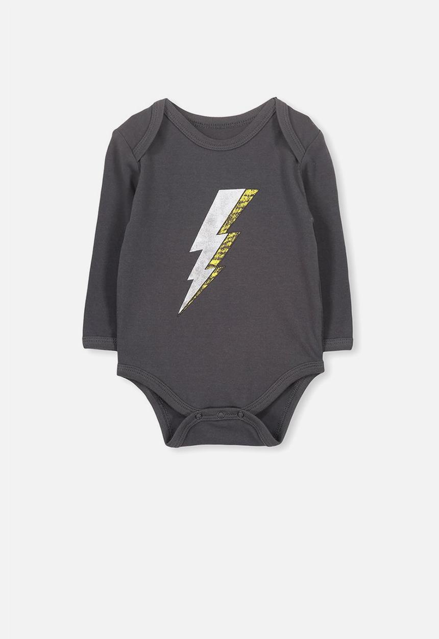 Cotton On - Mini long sleeve bubby - black 