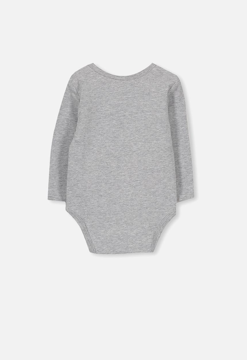 Cotton On - Mini long sleeve bubby - grey 