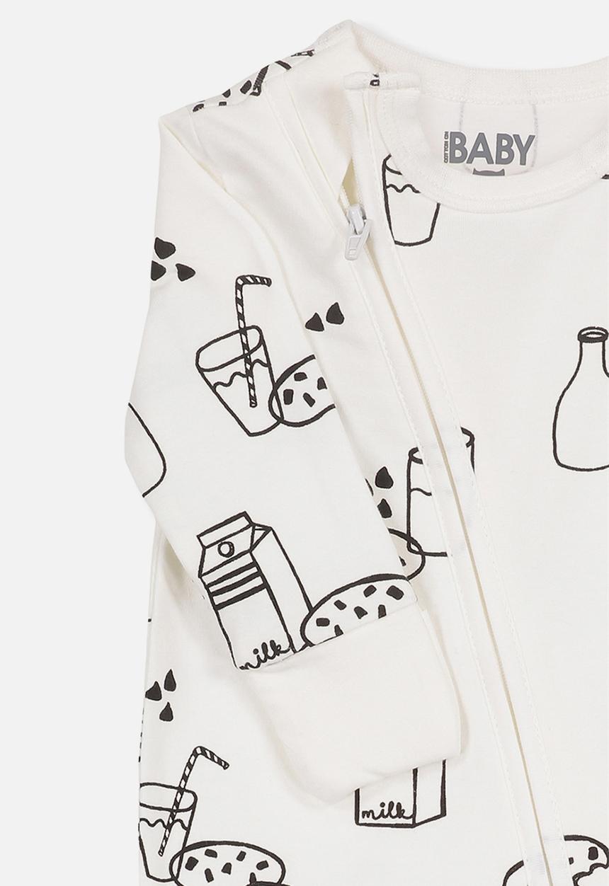 Cotton On - Mini zip through romper - white 