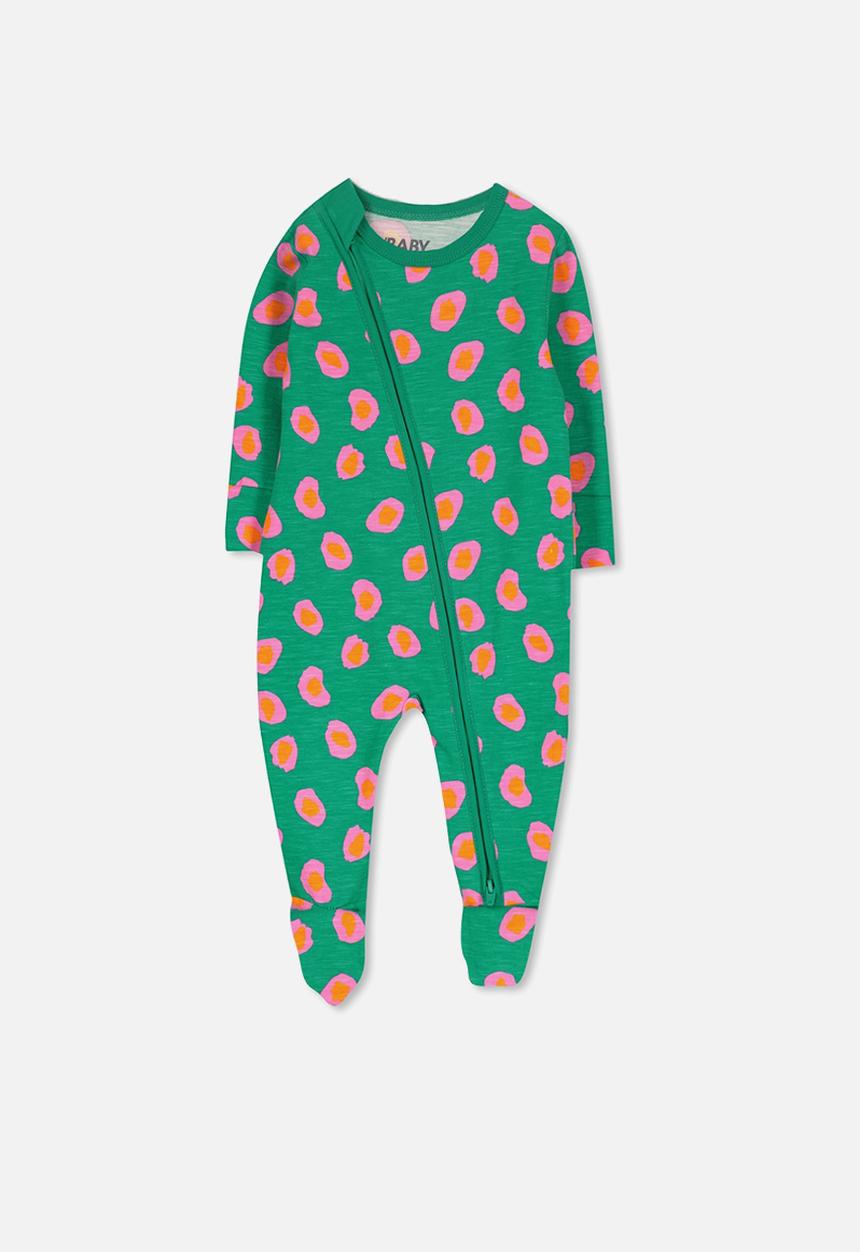 Cotton On - Mini zip through romper - green 