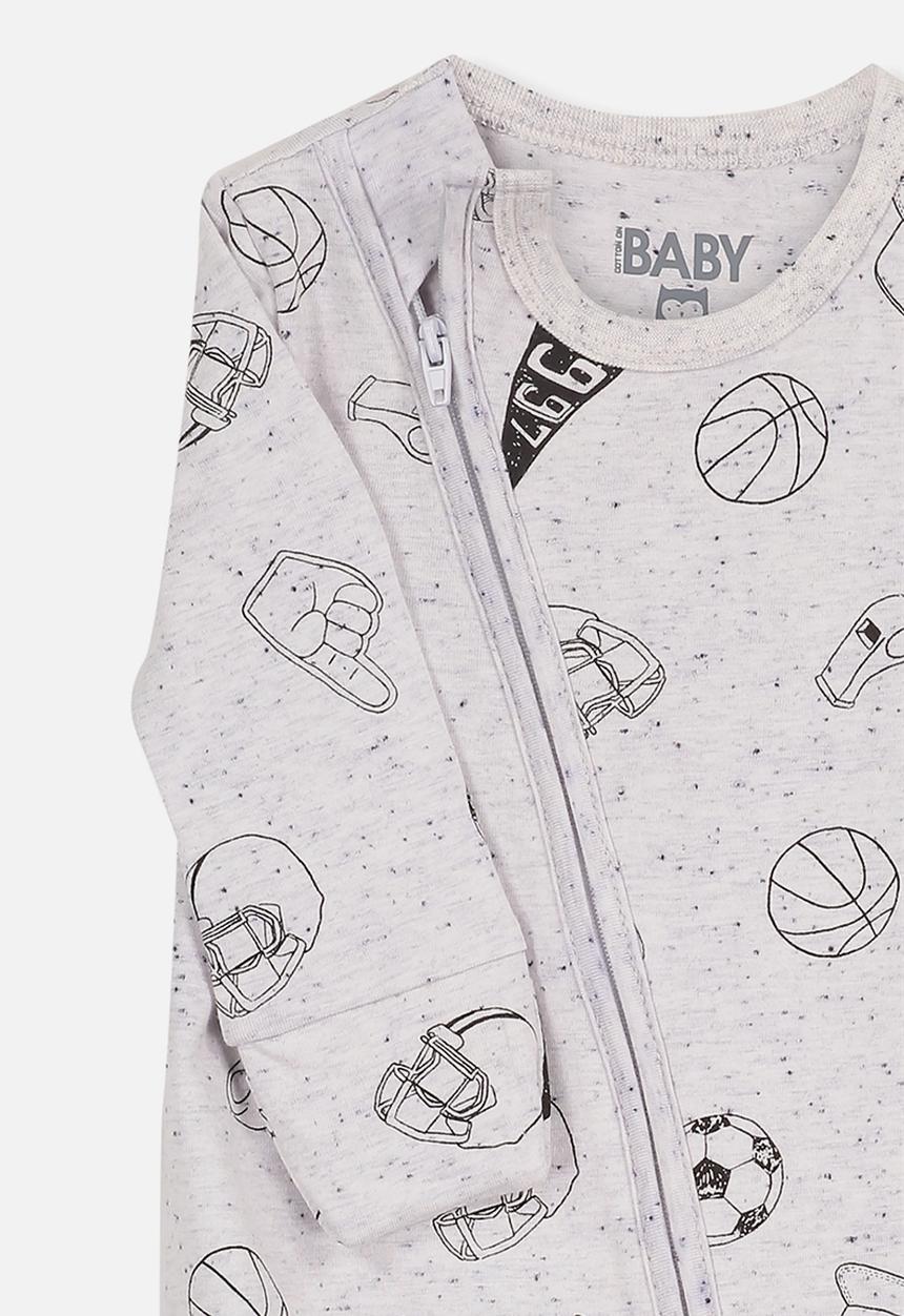 Cotton On - Mini zip through romper - grey