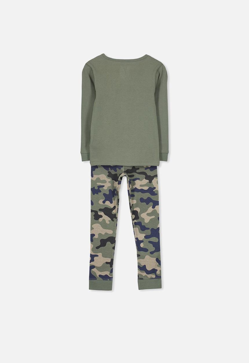 Cotton On - Harry boys long sleeve pyjama set - green 