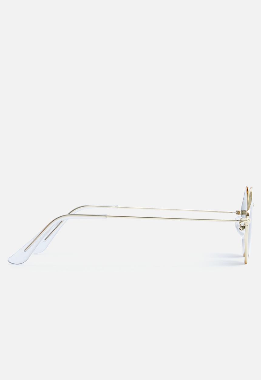 Superbalist - Poppy hexagon sunglasses- gold & green