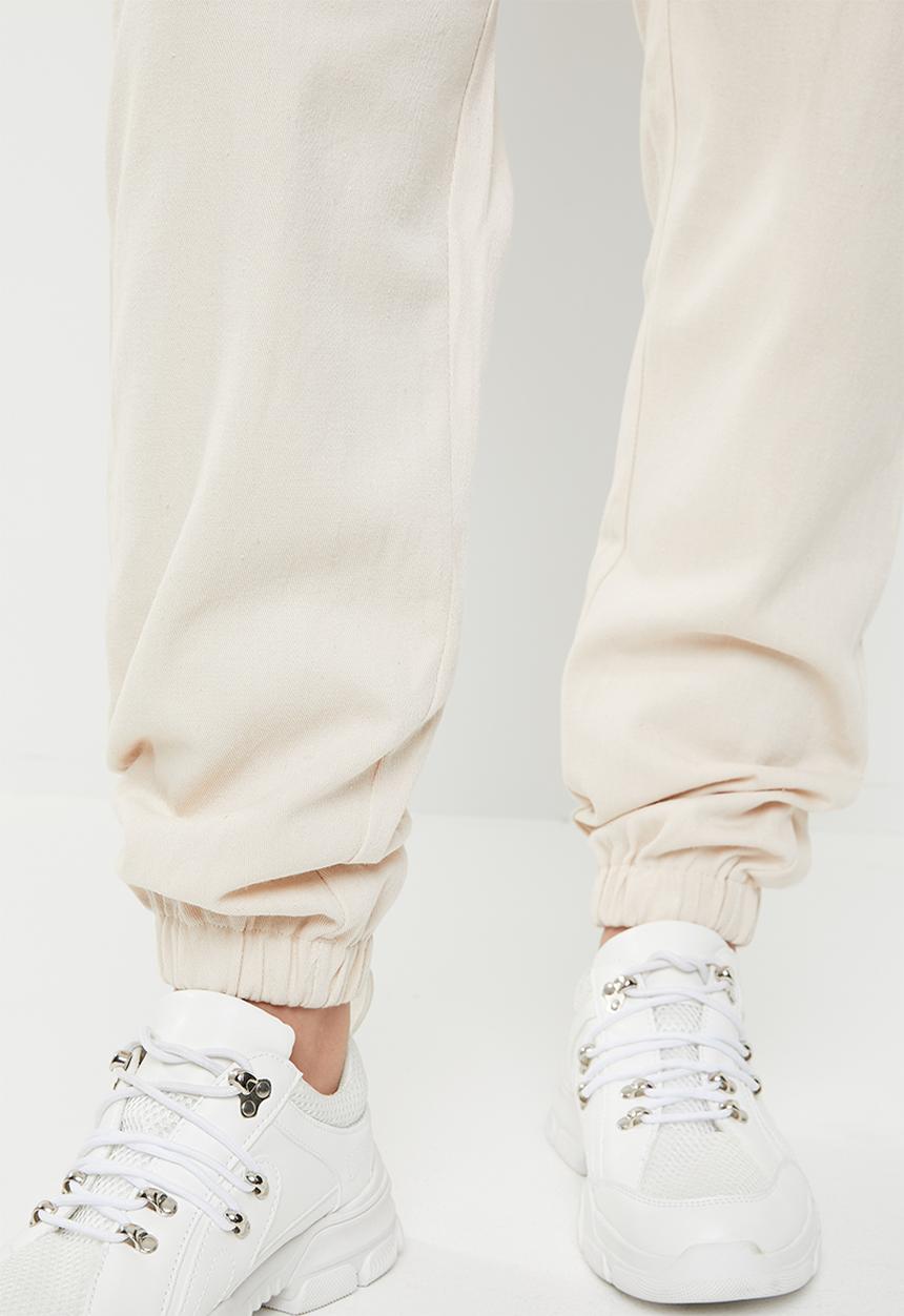 Missguided - Curve combat trousers - cream