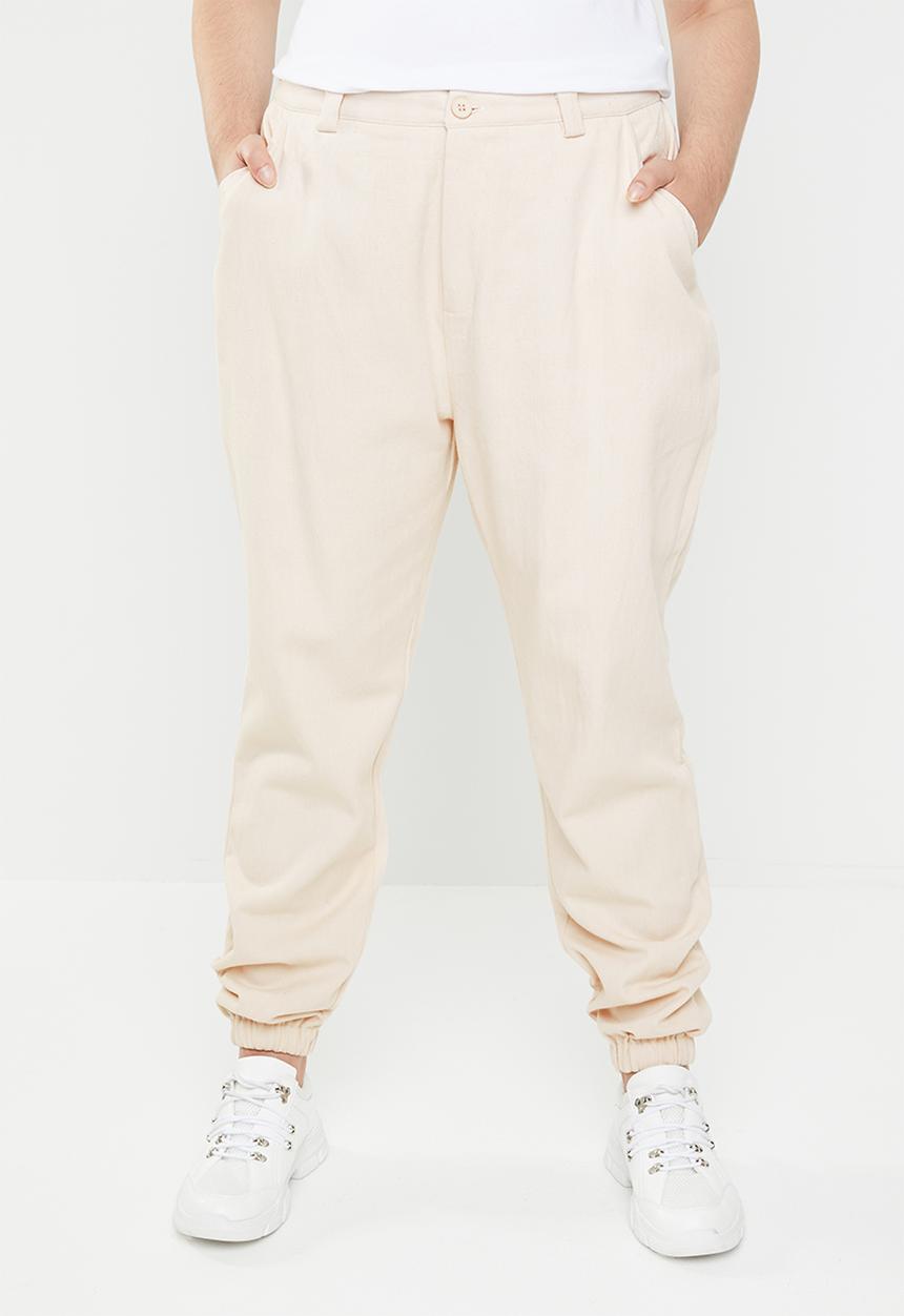 Missguided - Curve combat trousers - cream