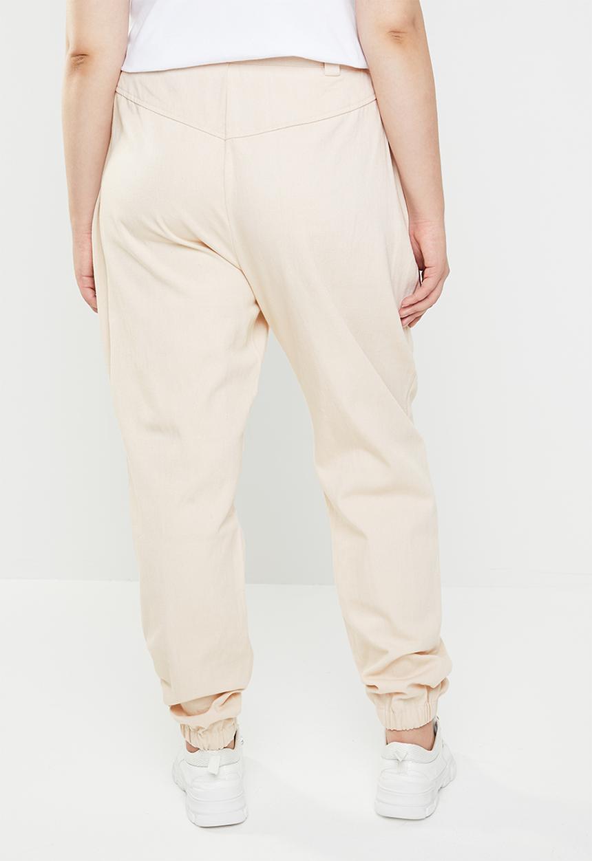 Missguided - Curve combat trousers - cream