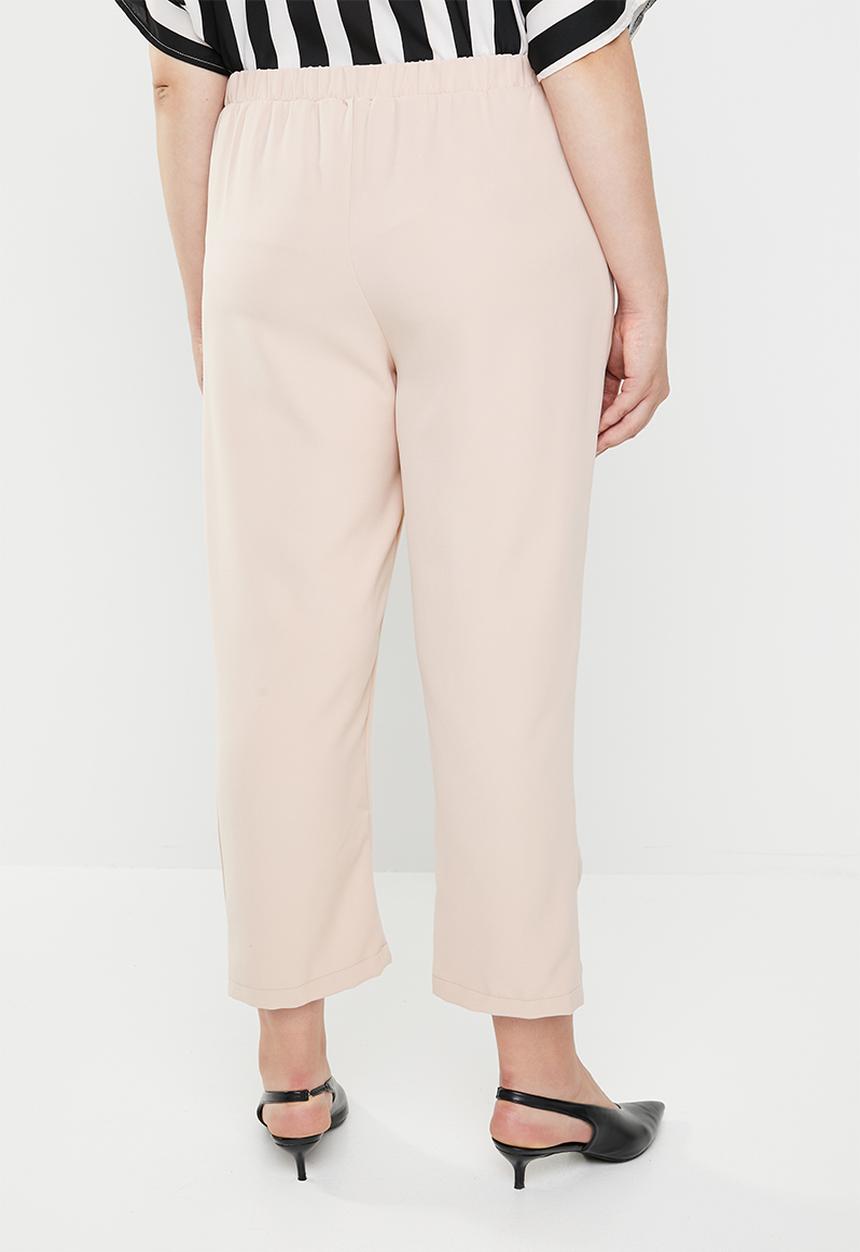 STYLE REPUBLIC PLUS - Self-tie trouser- pale pink
