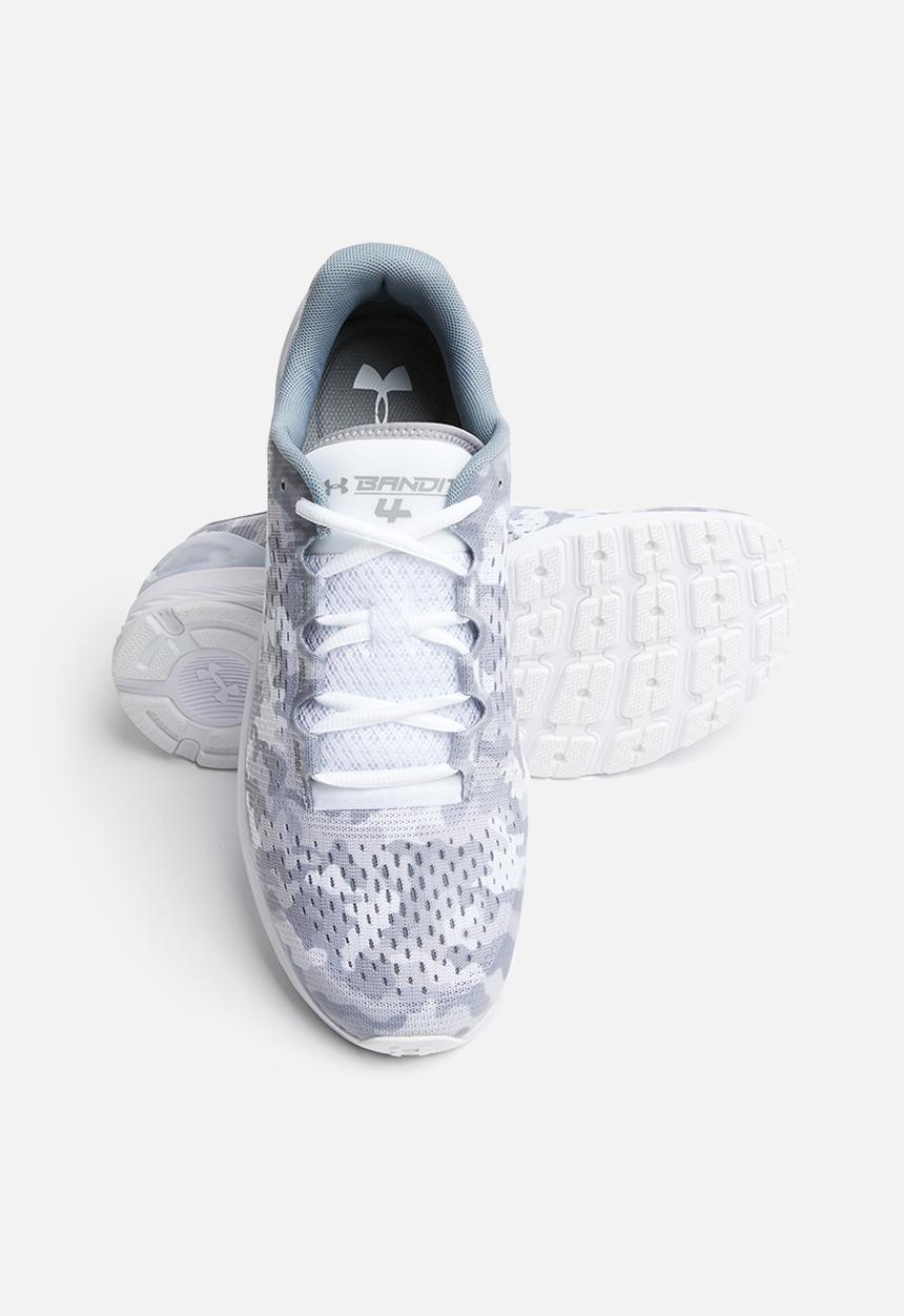 Under Armour - UA charged bandit  - white overcast grey & white