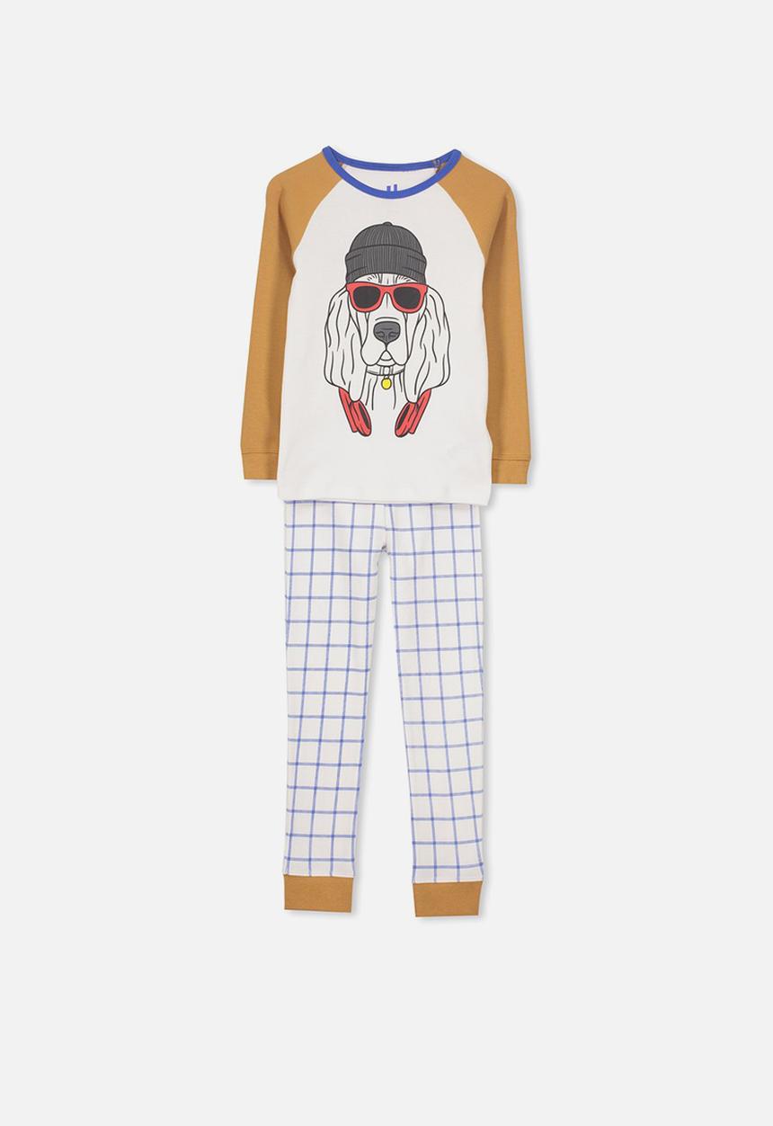 Cotton On - Jacob boys long sleeve Raglan pyjama set - multi
