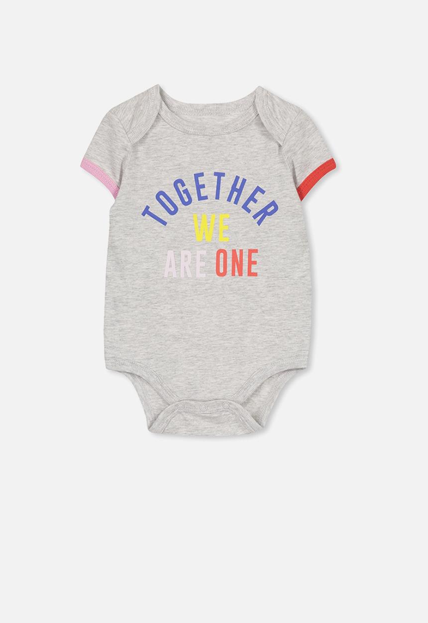 Cotton On - Mini short sleeve bubby-suit - grey 