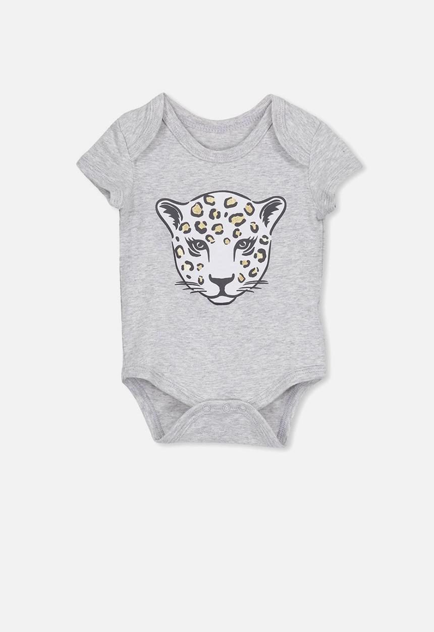 Cotton On - Mini short sleeve bubby-suit - grey 