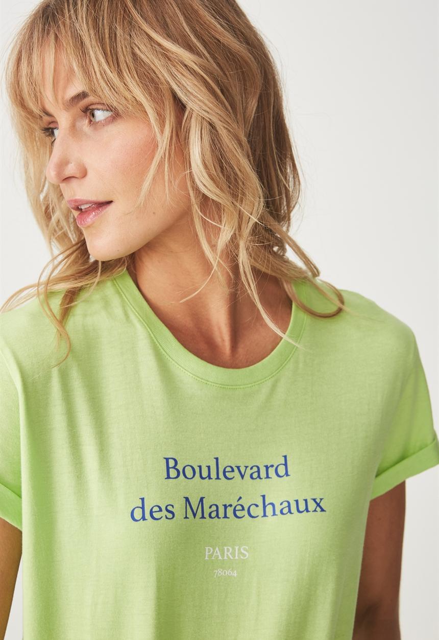 Cotton On - Tbar fox Paris boulevard graphic tee - green