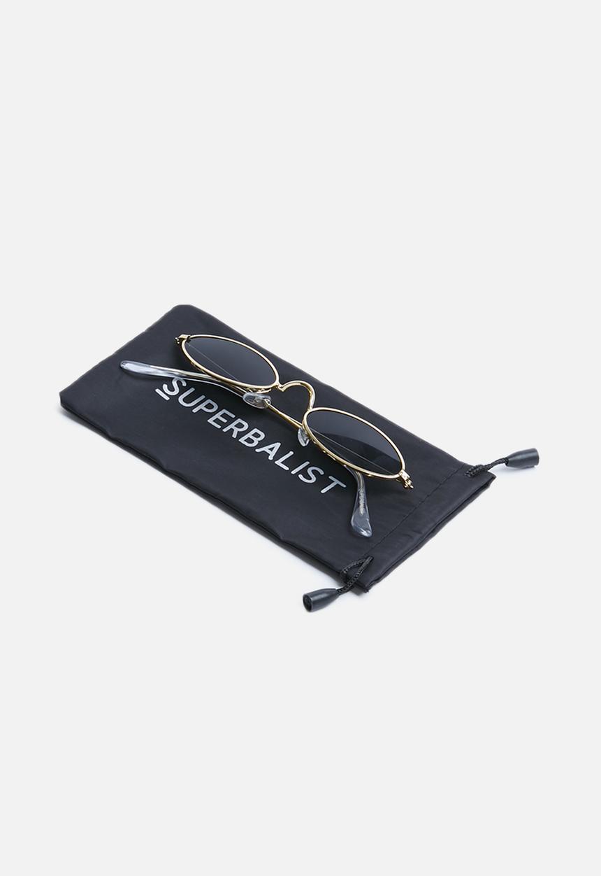 Superbalist - Dakota small oval sunglasses - gold & black
