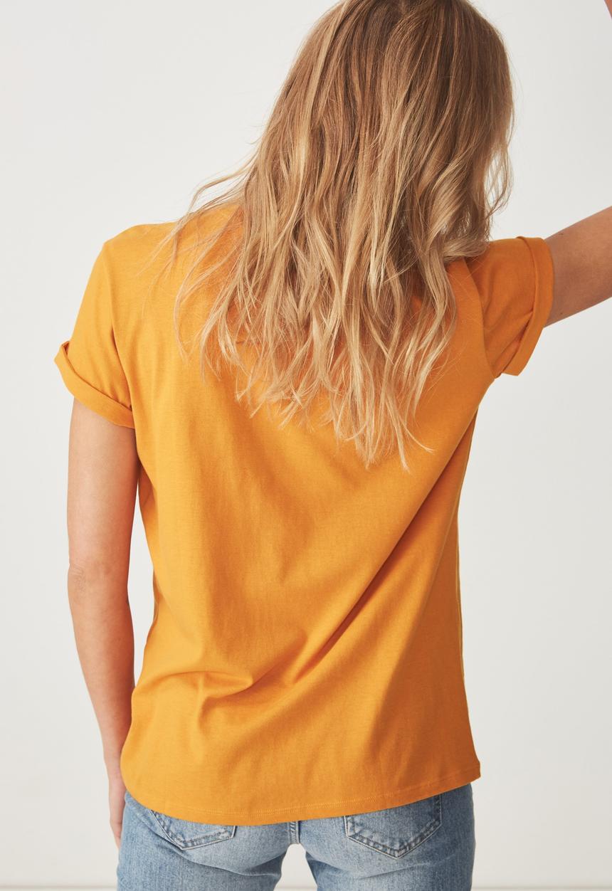Cotton On - Tbar fox boy bye tee - orange
