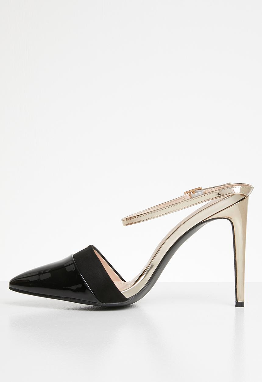 Miss Black - Rex heel - black & gold