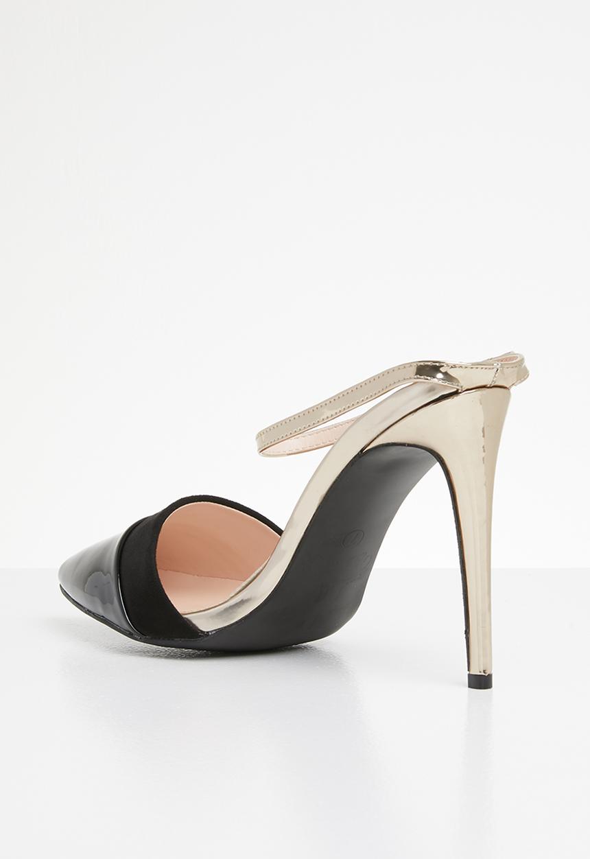 Miss Black - Rex heel - black & gold