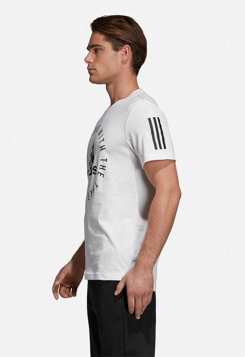 adidas Performance - Sid crew short sleeve tee - white & black