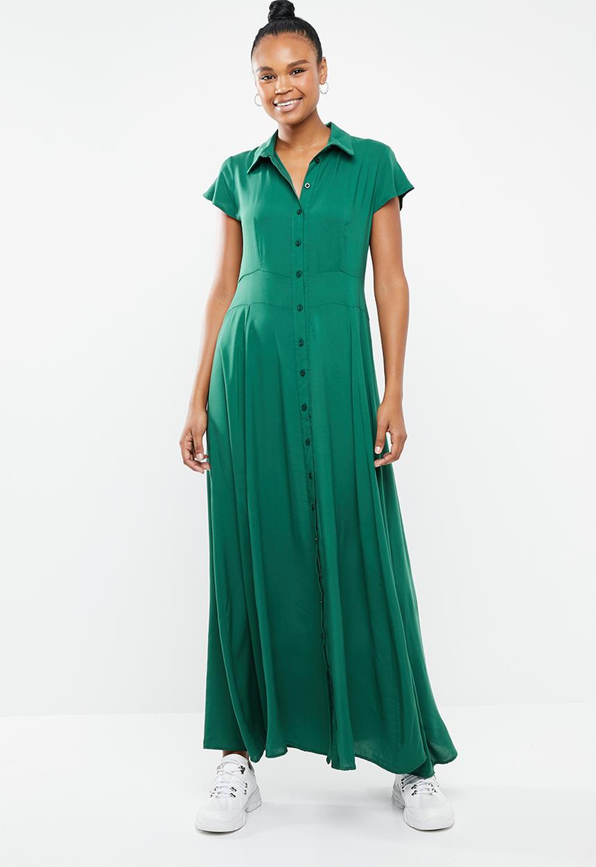 STYLE REPUBLIC - Maxi shirt dress - dark green