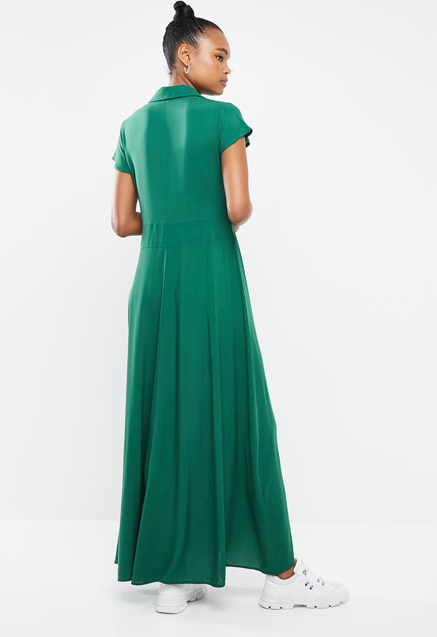 STYLE REPUBLIC - Maxi shirt dress - dark green