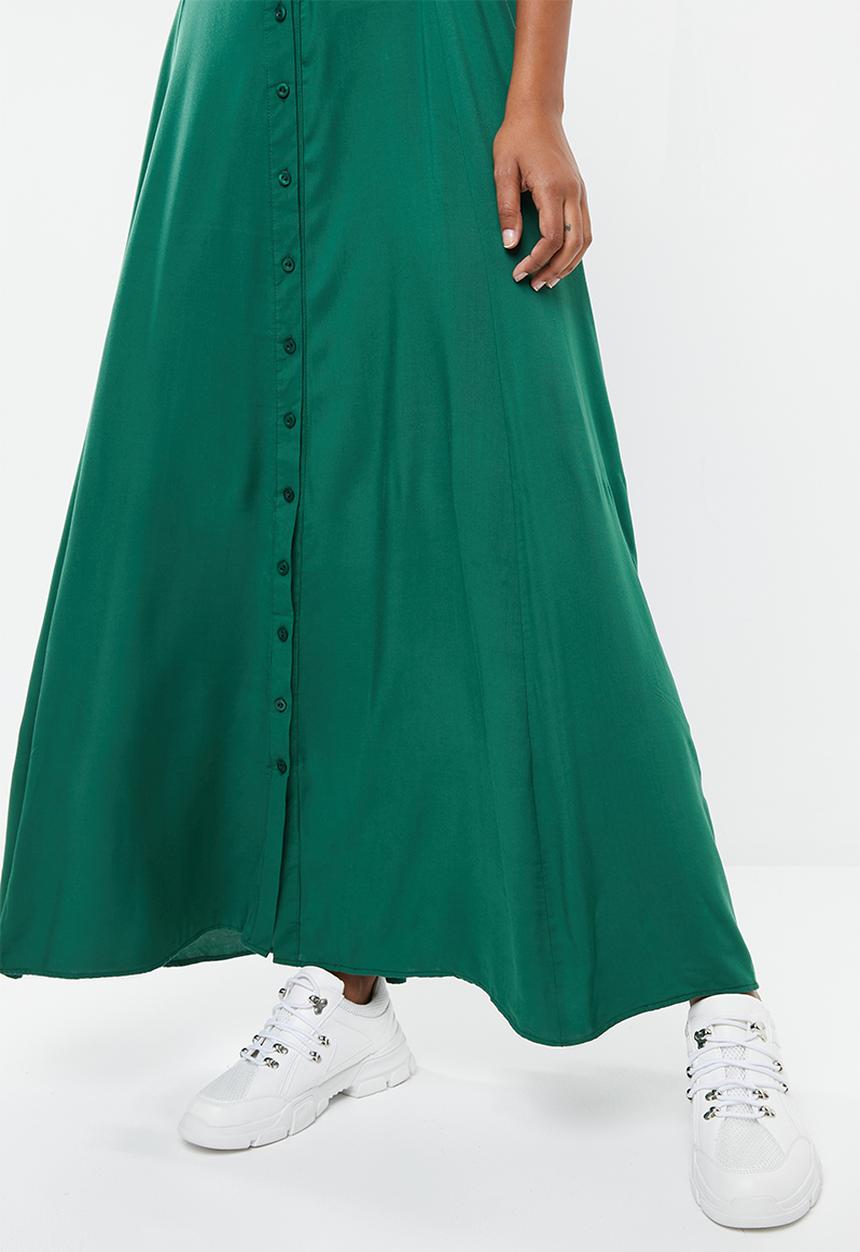 STYLE REPUBLIC - Maxi shirt dress - dark green