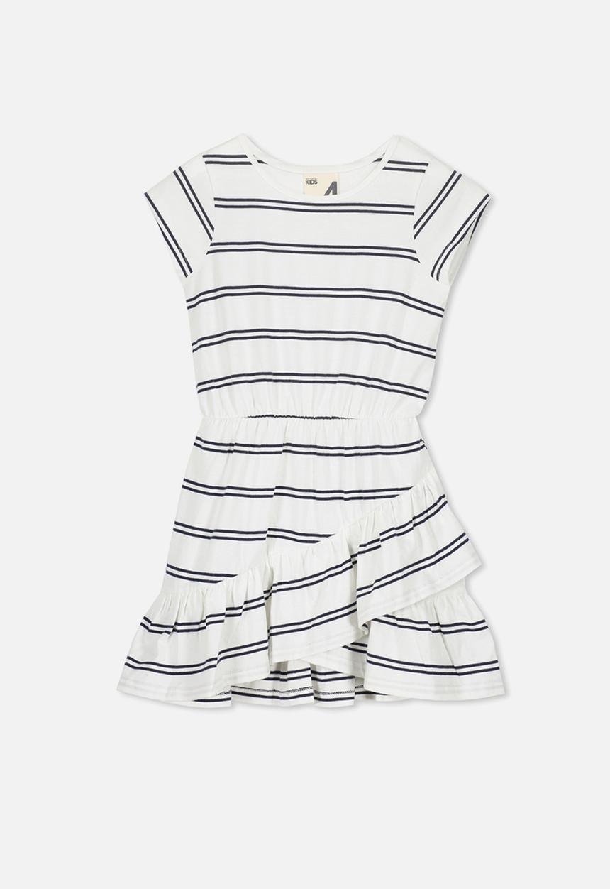 Cotton On - Joey short sleeve dress - white & black 