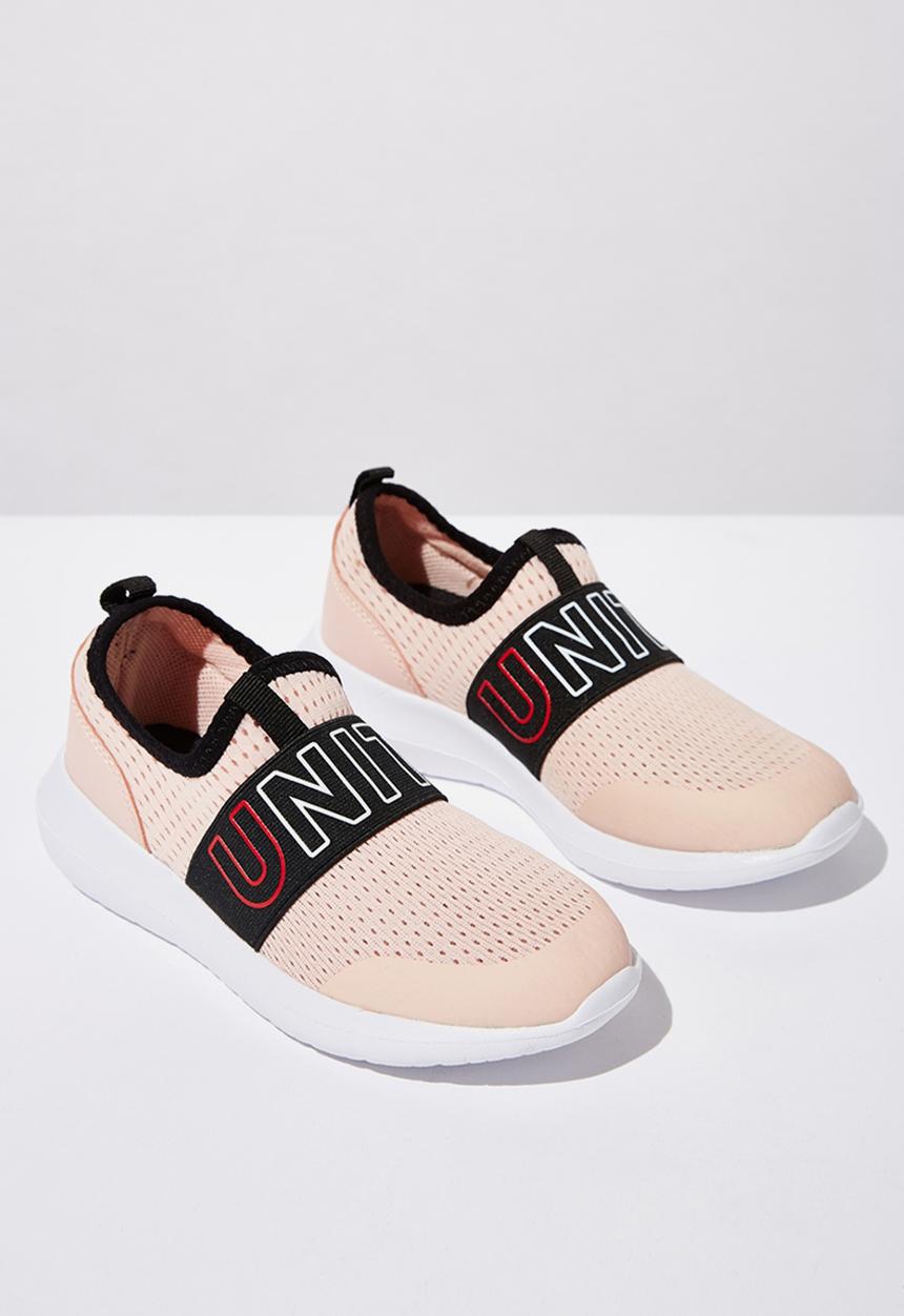 Cotton On - Evolve mesh elastic slip on - pink & black 