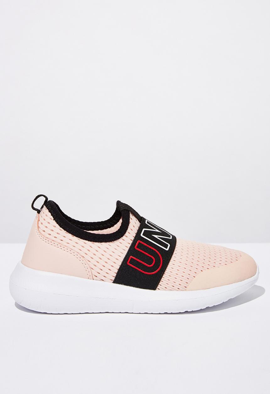 Cotton On - Evolve mesh elastic slip on - pink & black 