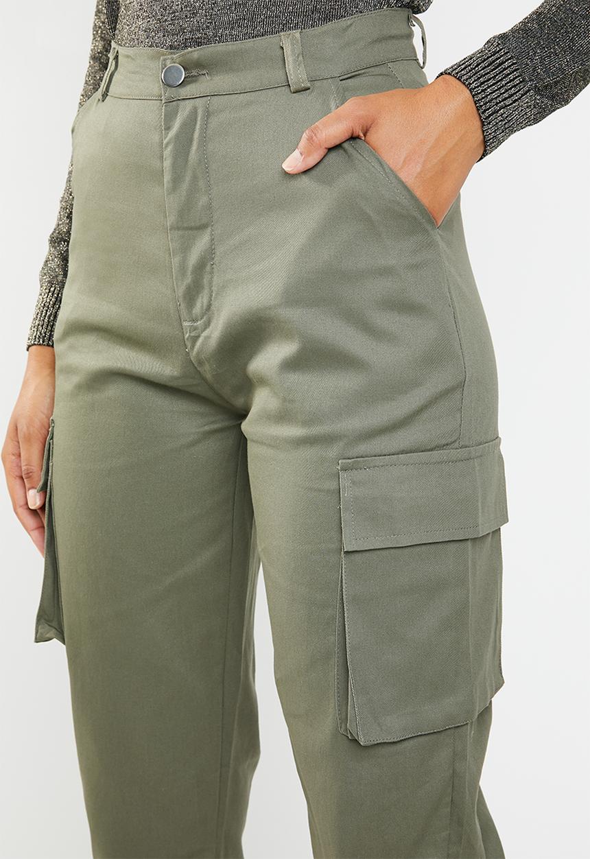 Missguided - Plain cargo trouser - khaki green