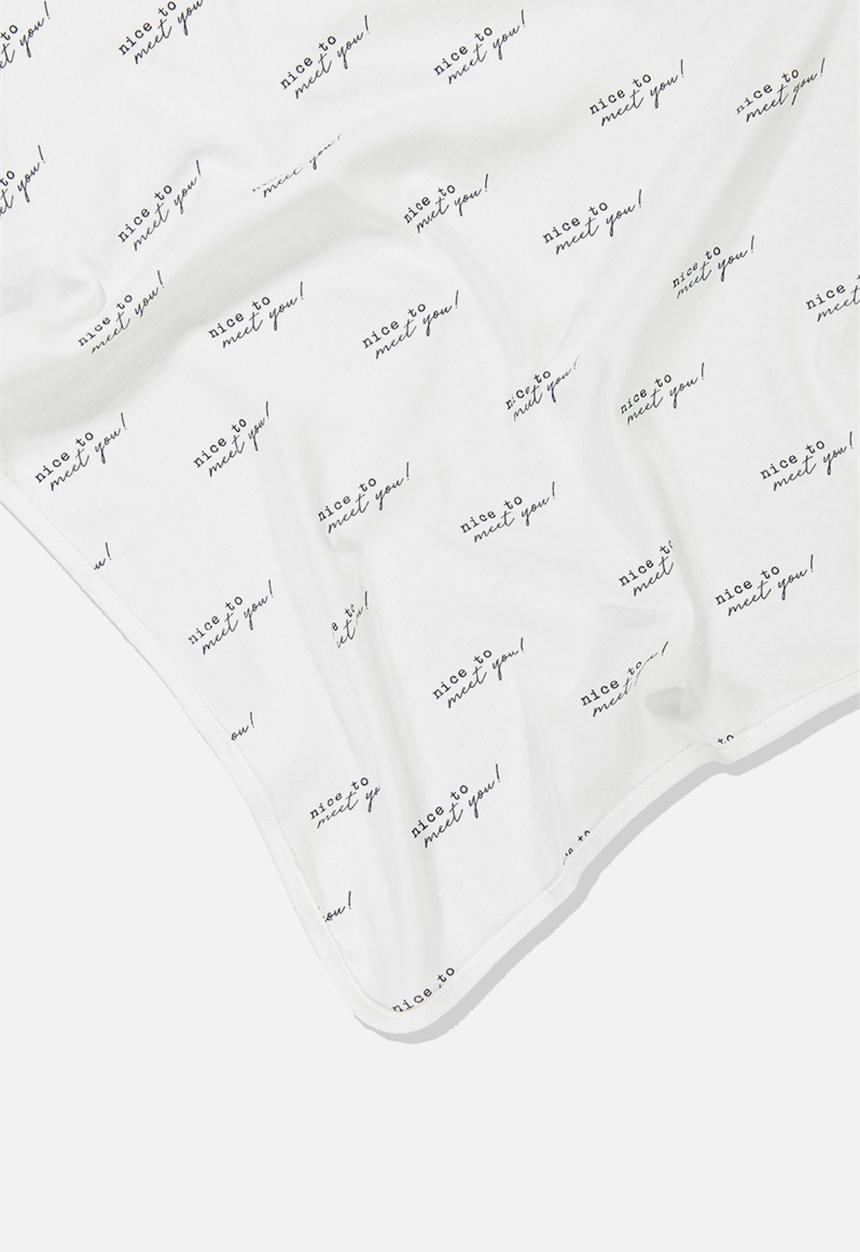 Cotton On - Newborn wrap blanket - white