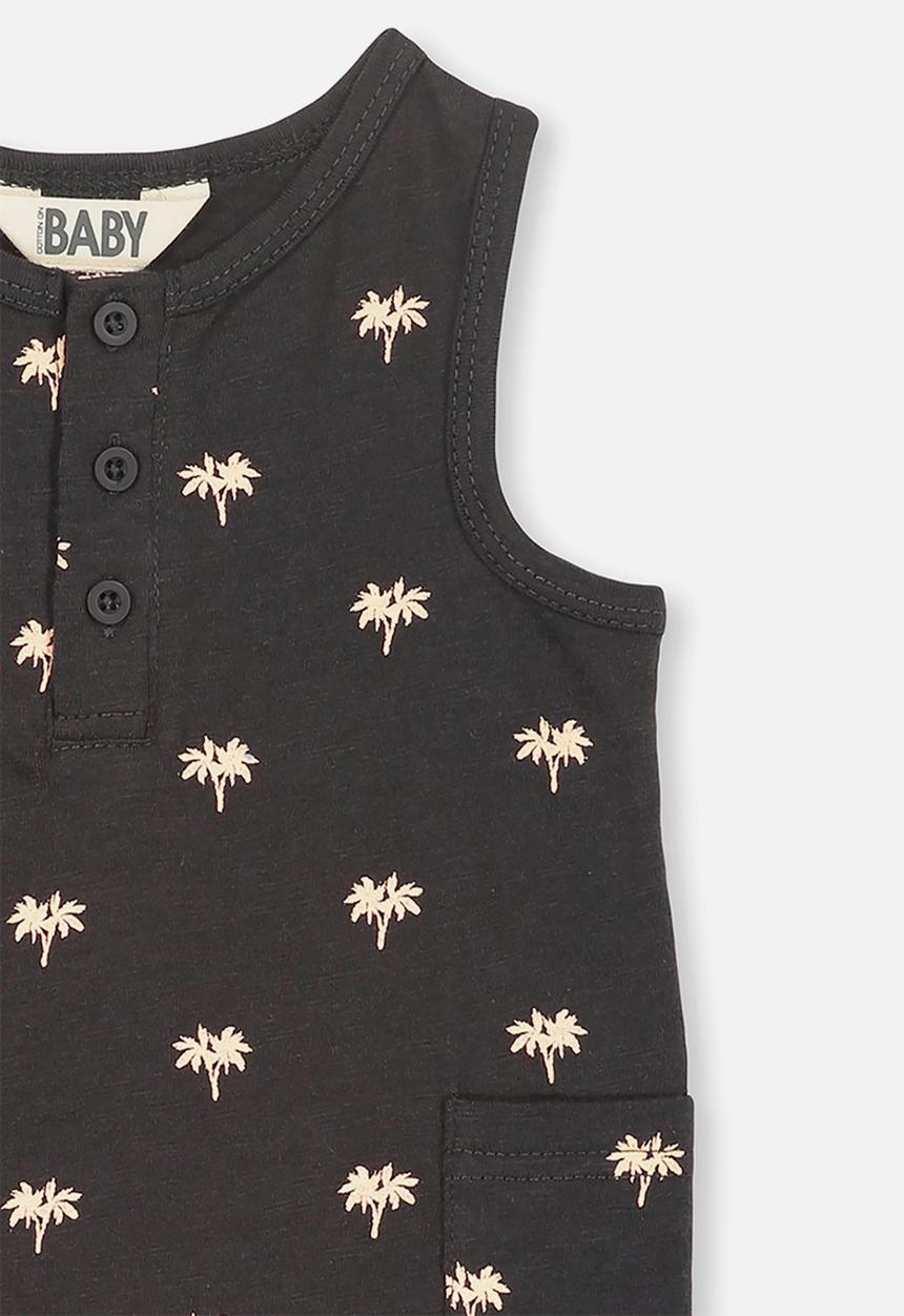 Cotton On - Matthew short leg all in one - black 