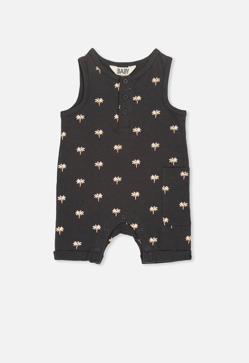 Cotton On - Matthew short leg all in one - black 