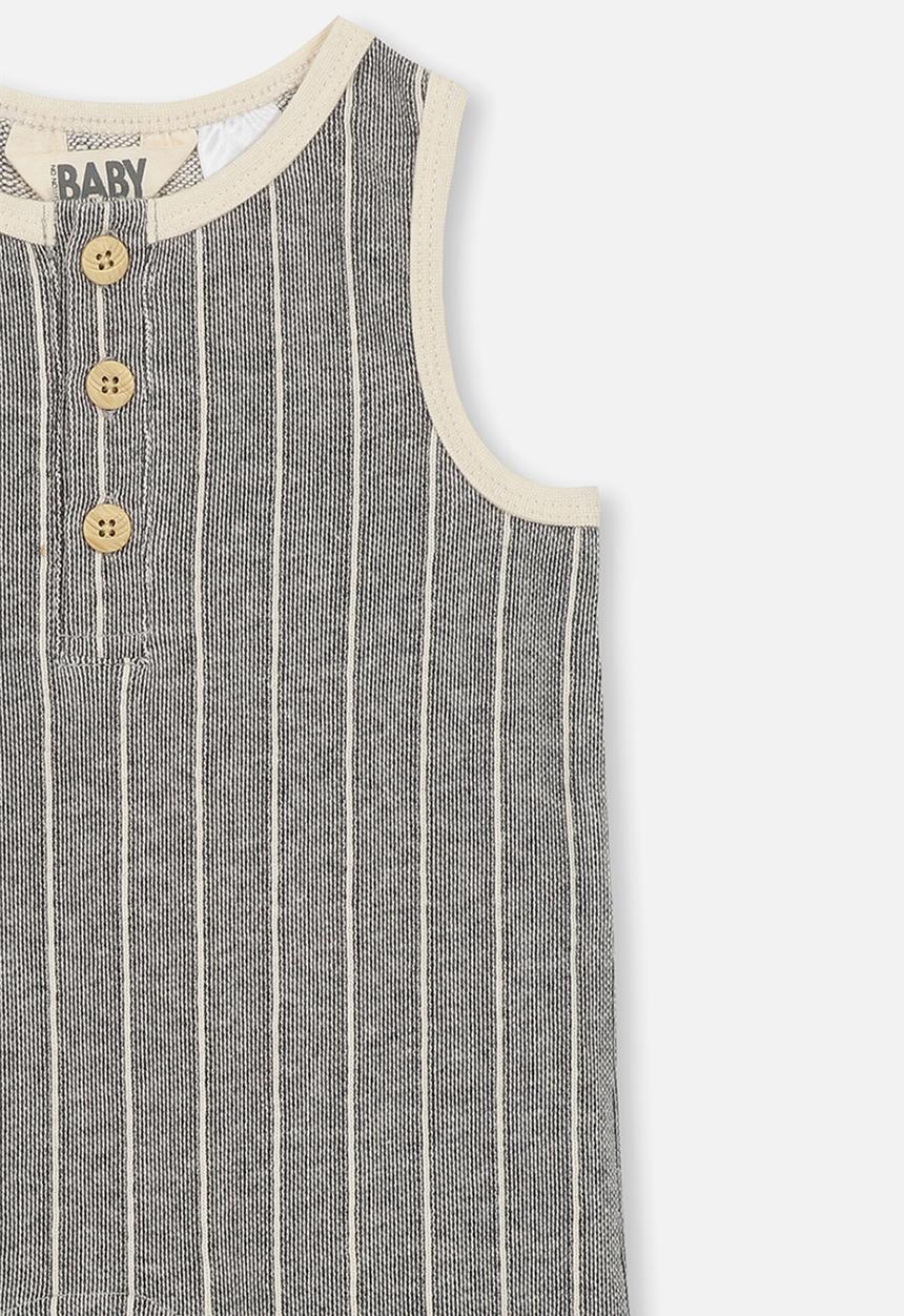 Cotton On - Matthew short leg jumpsuit - charcoal & beige