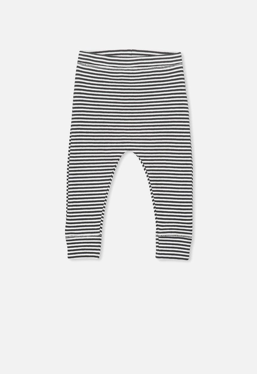 Cotton On - Mini rib legging - black & white 