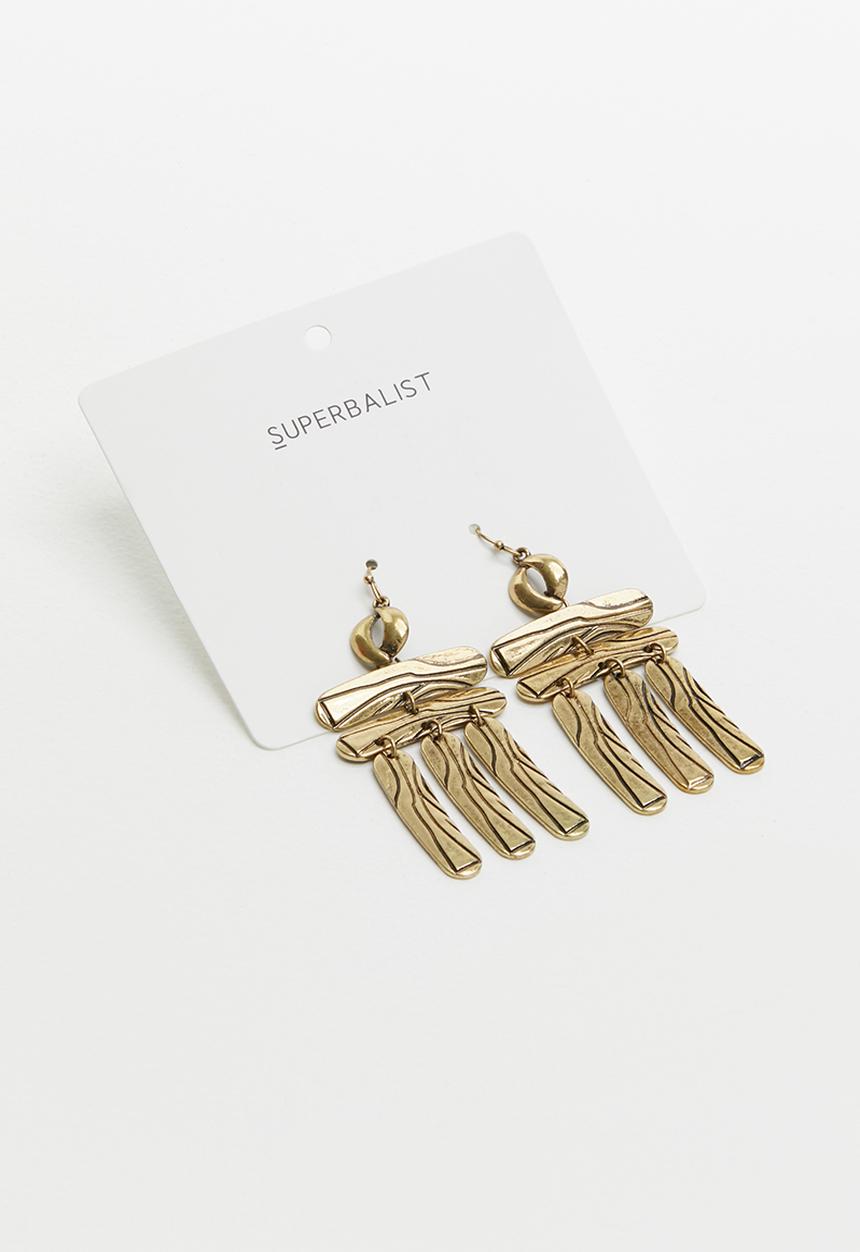 Superbalist - Gizele hammered earrings - gold