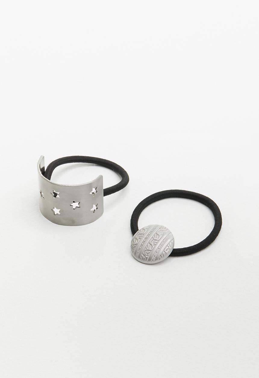 Superbalist - 2 pack hair ties - silver