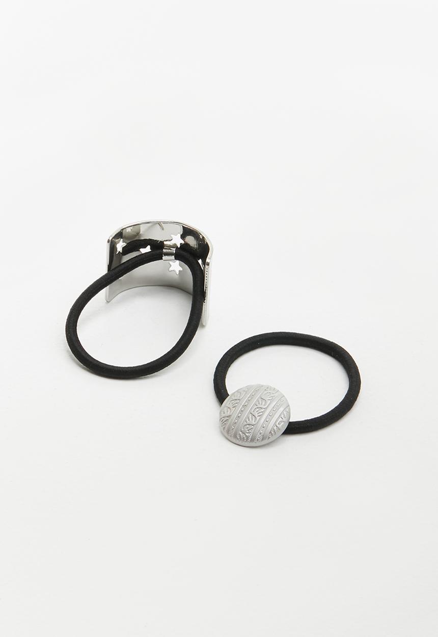 Superbalist - 2 pack hair ties - silver
