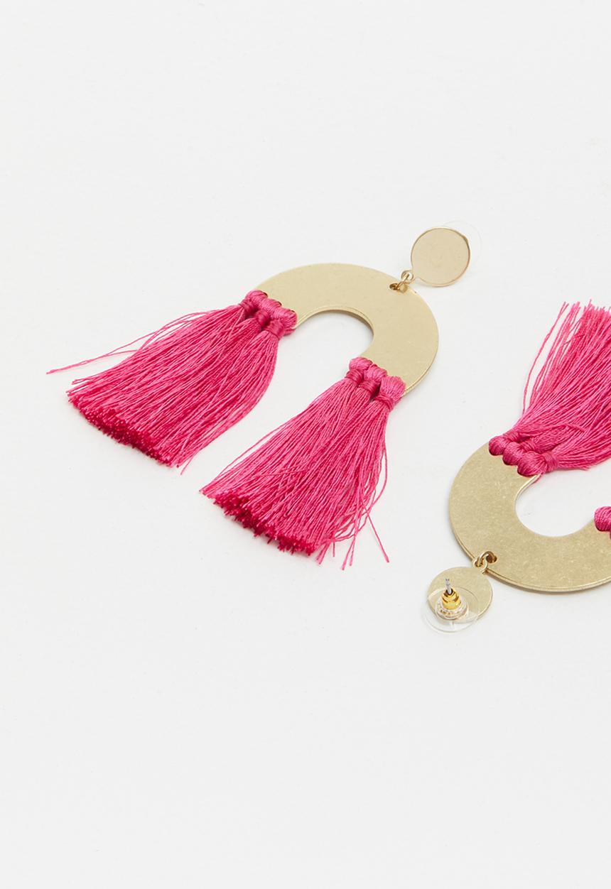 Superbalist - Molly tassel earrings - pink 