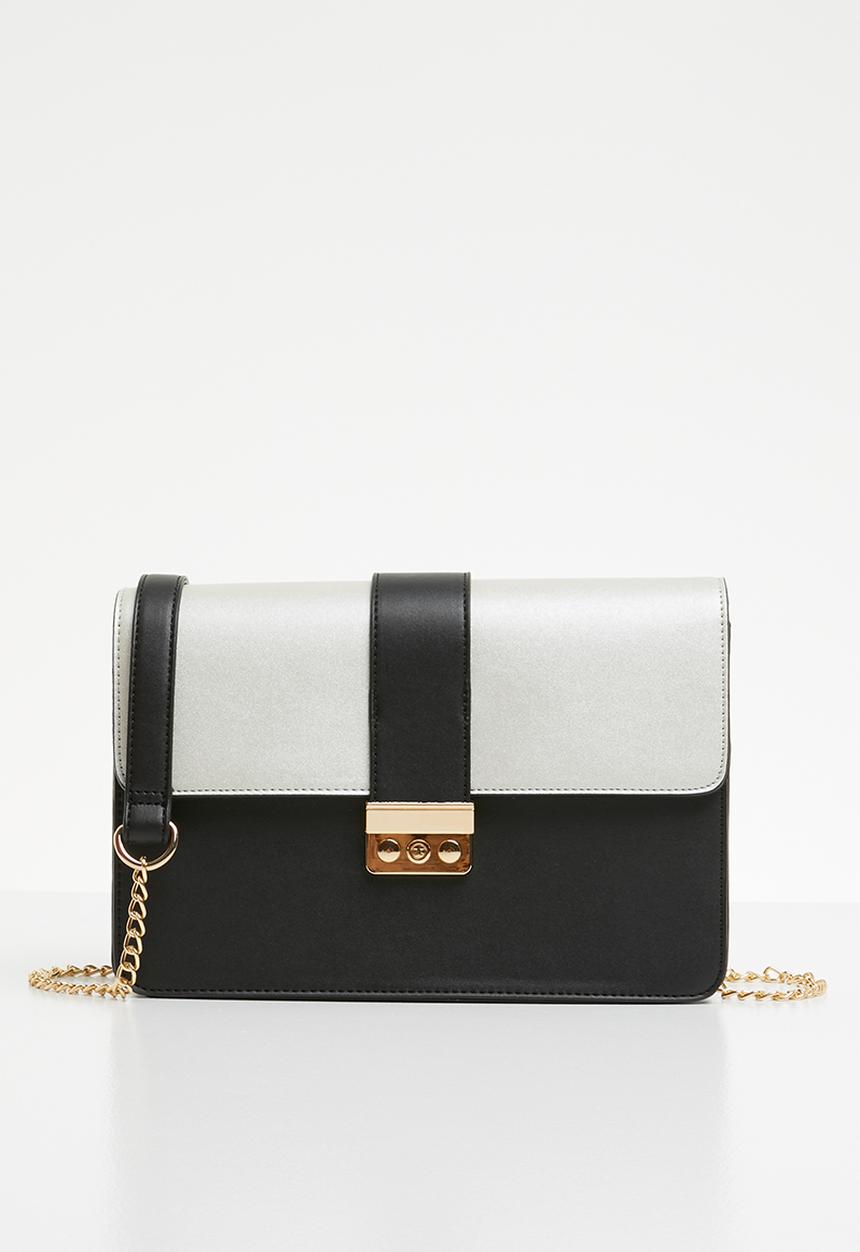 Superbalist - Skyler evening clutch - black & silver