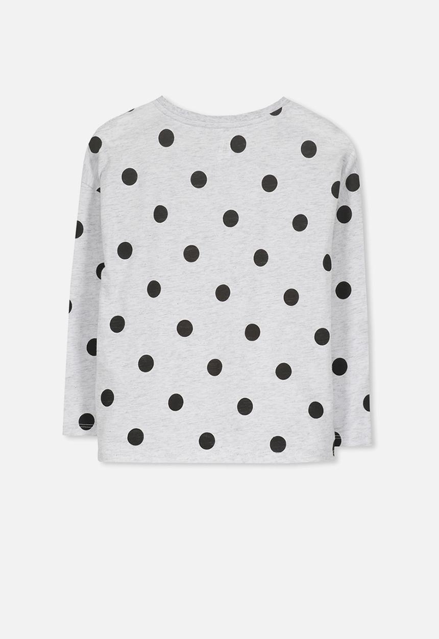 Cotton On - Penelope long sleeve tee - grey & black 