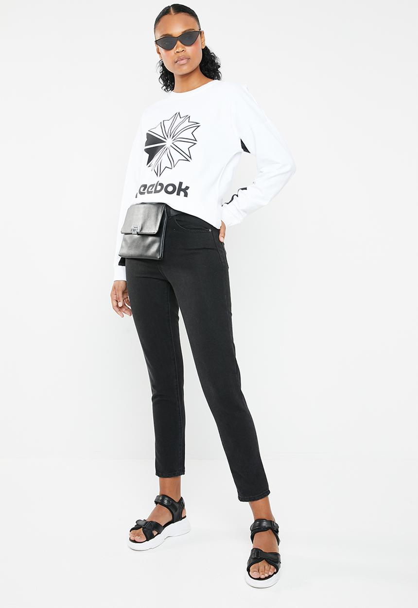 Reebok Classic - Classic big logo crew sweatshirt  - white