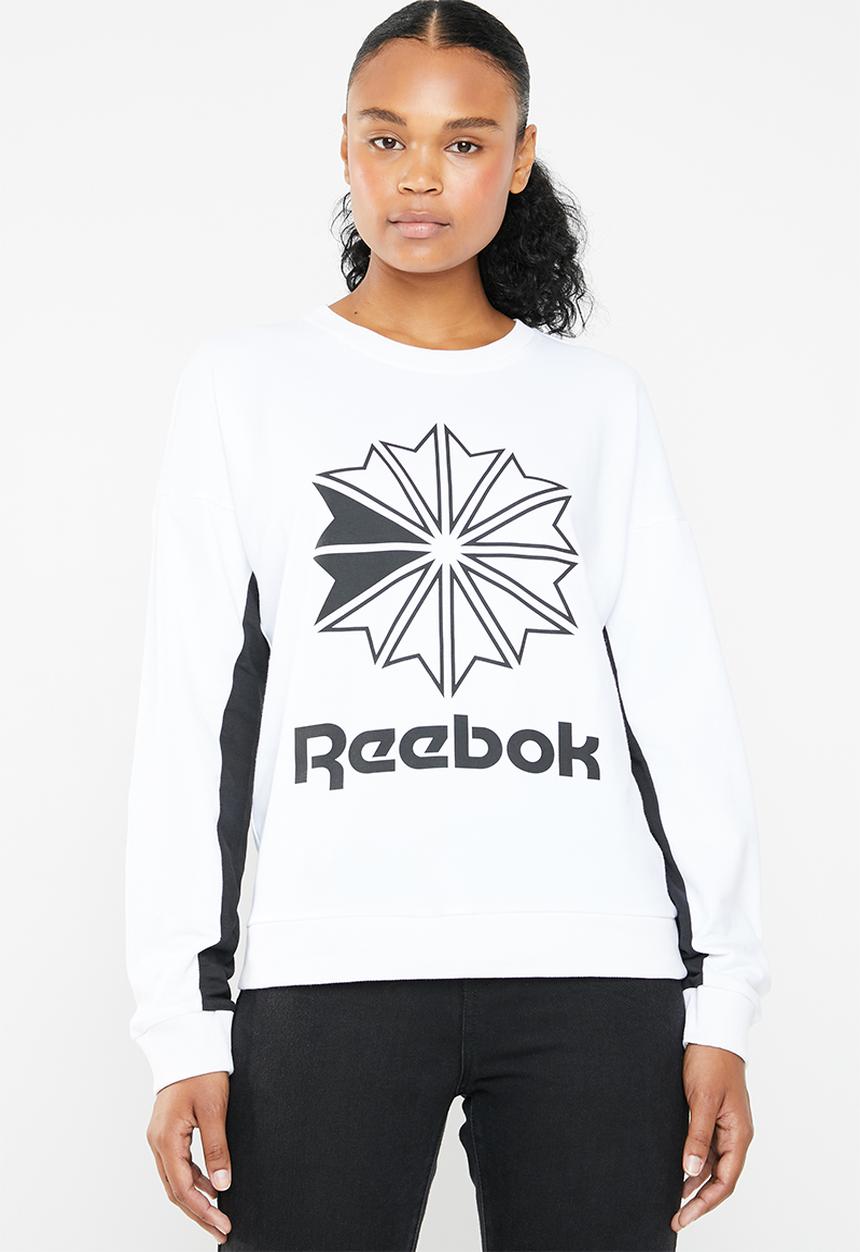 Reebok Classic - Classic big logo crew sweatshirt  - white