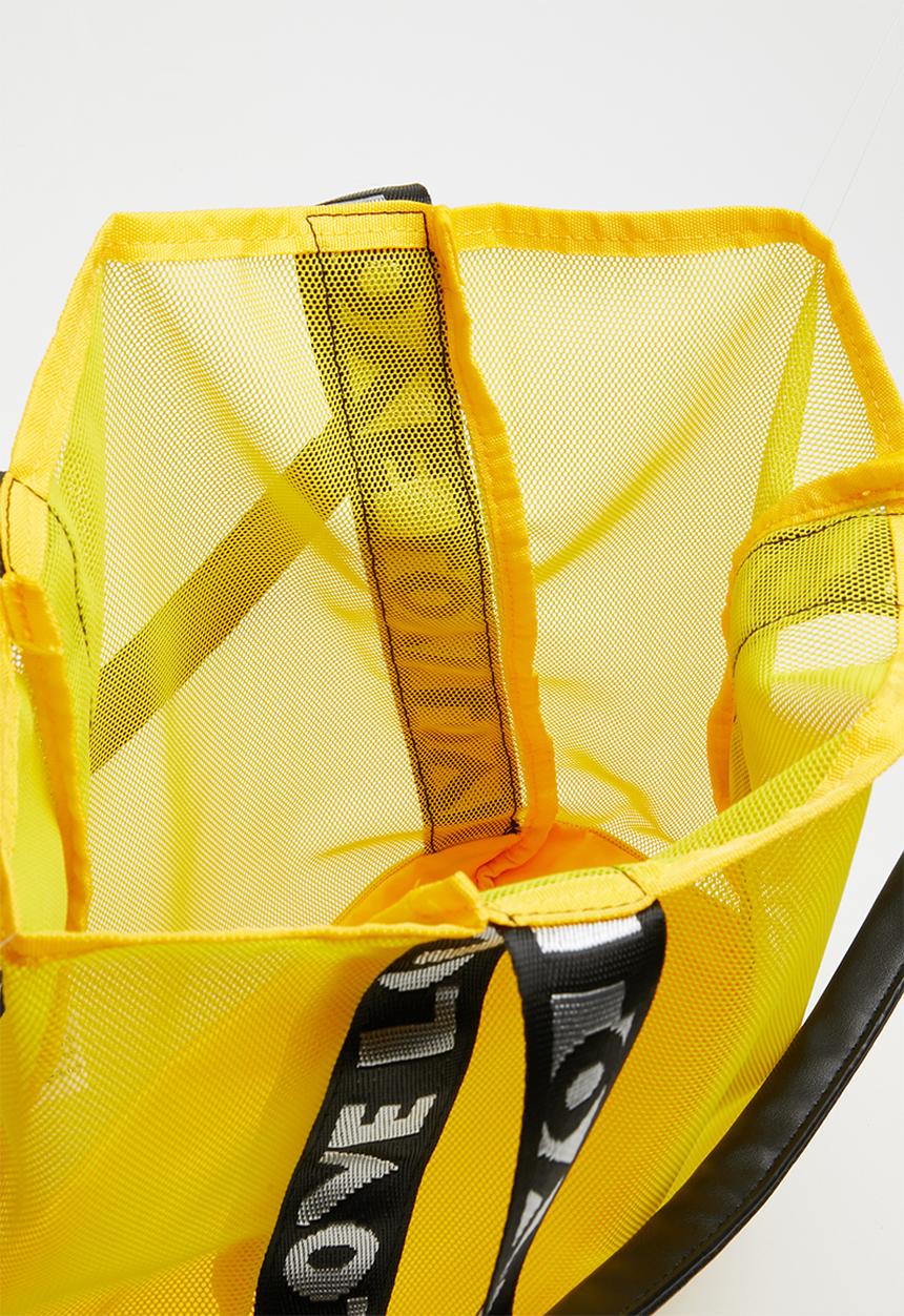 Superbalist - Zoey mesh shopper - yellow & black