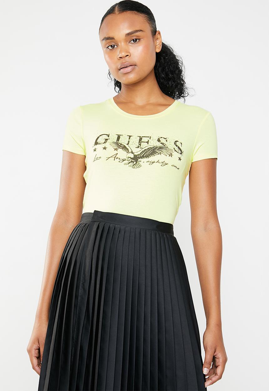 GUESS - Short sleeve eagle tee - yellow