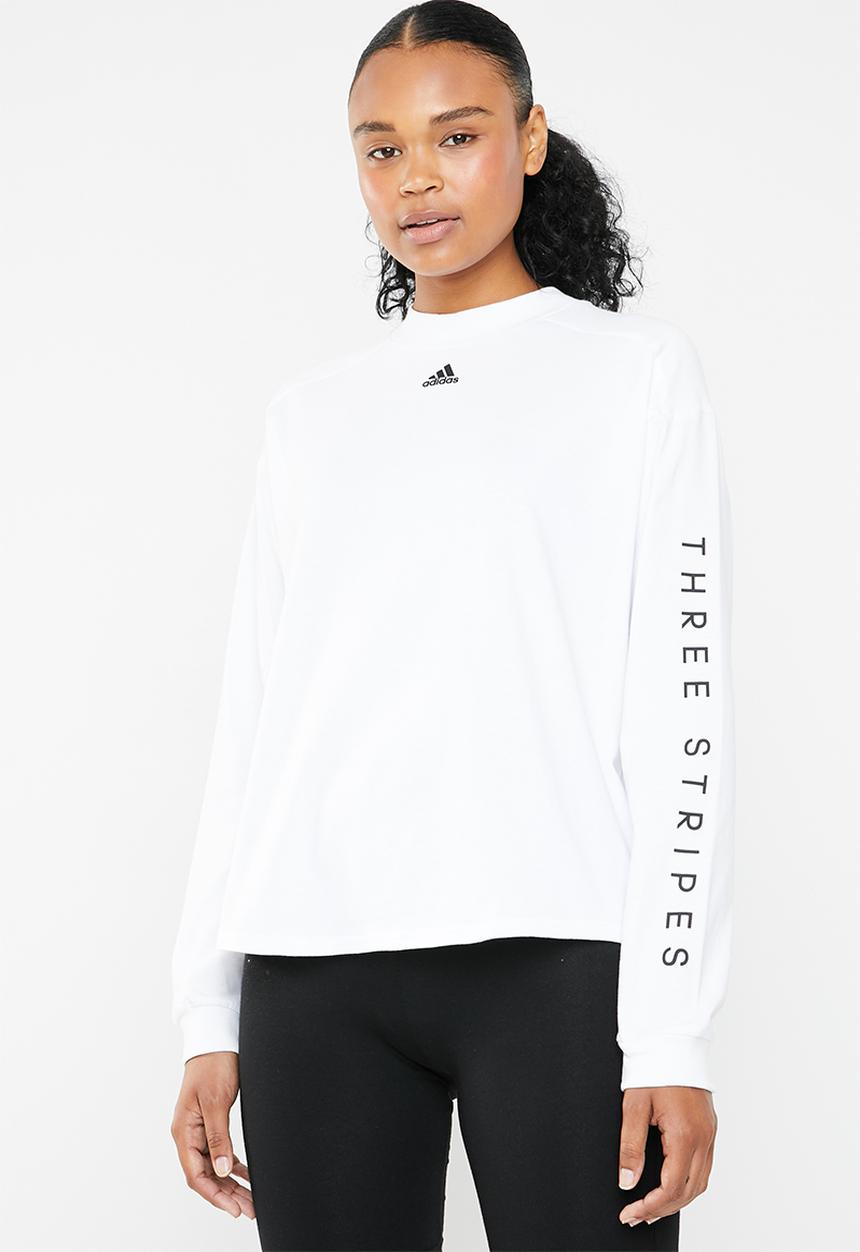 adidas - S25 long sleeve training tee - white