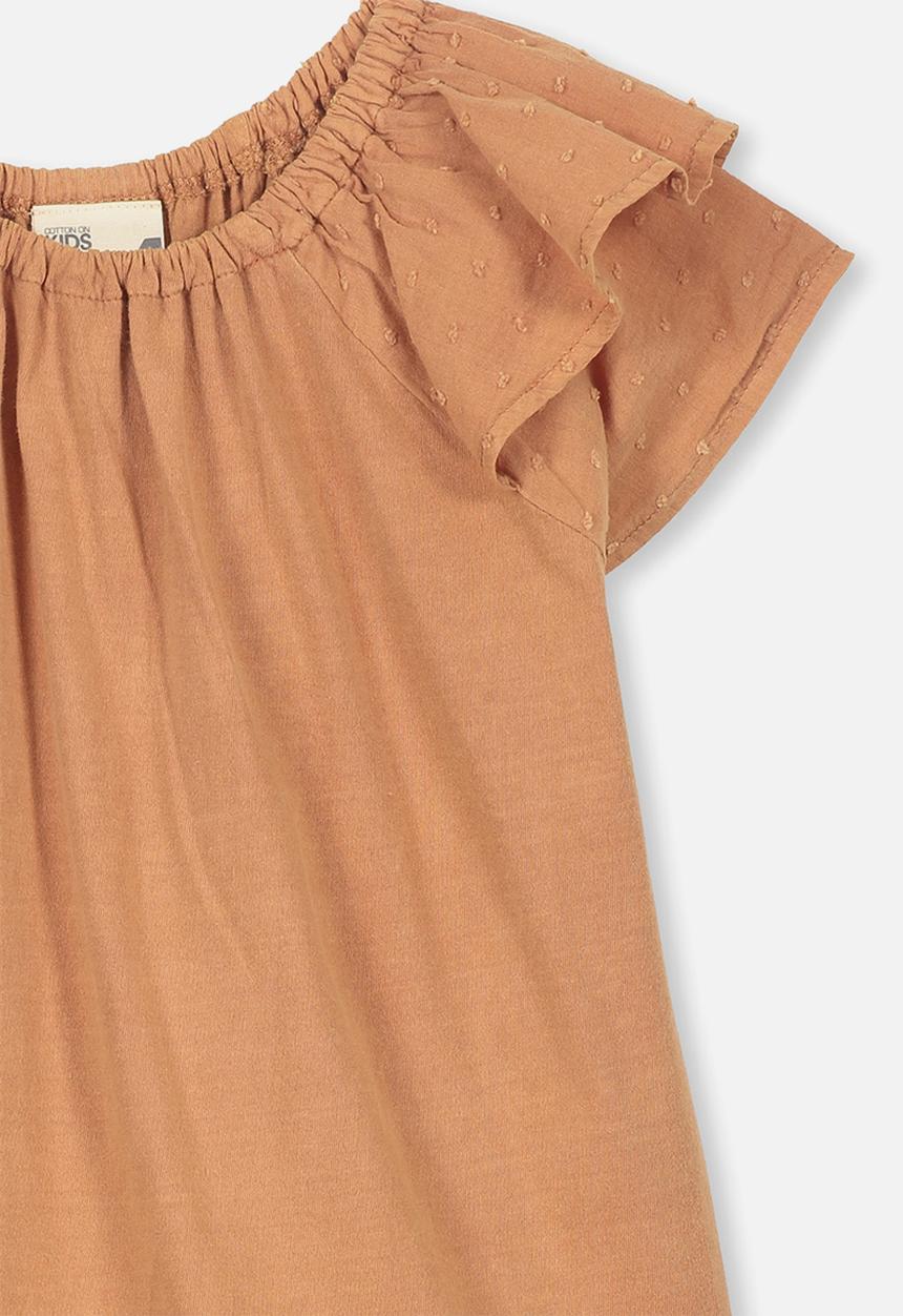 Cotton On - Ria frill top - orange 