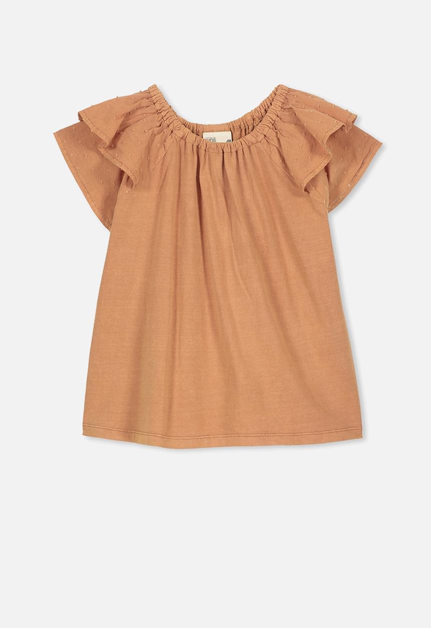 Cotton On - Ria frill top - orange 