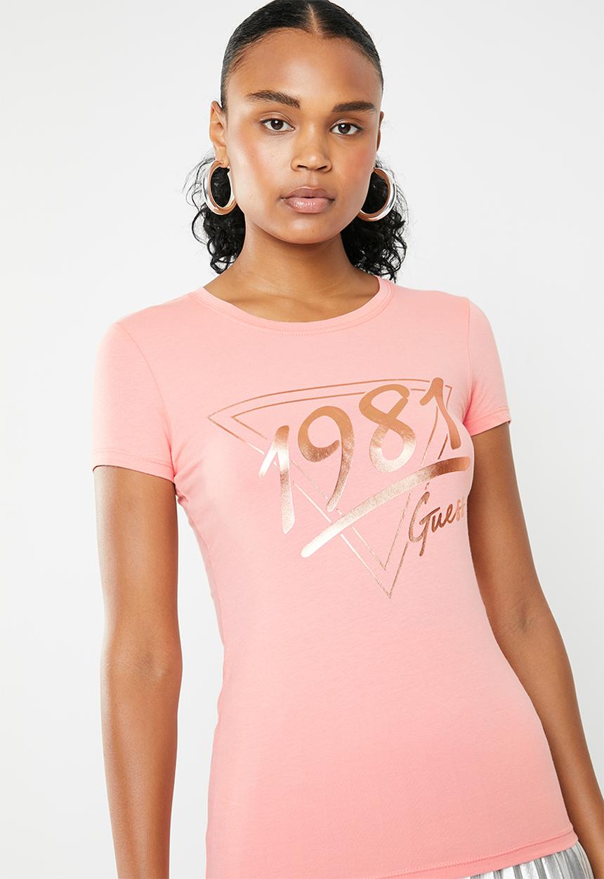 GUESS - Short sleeve 1981 tee - peach