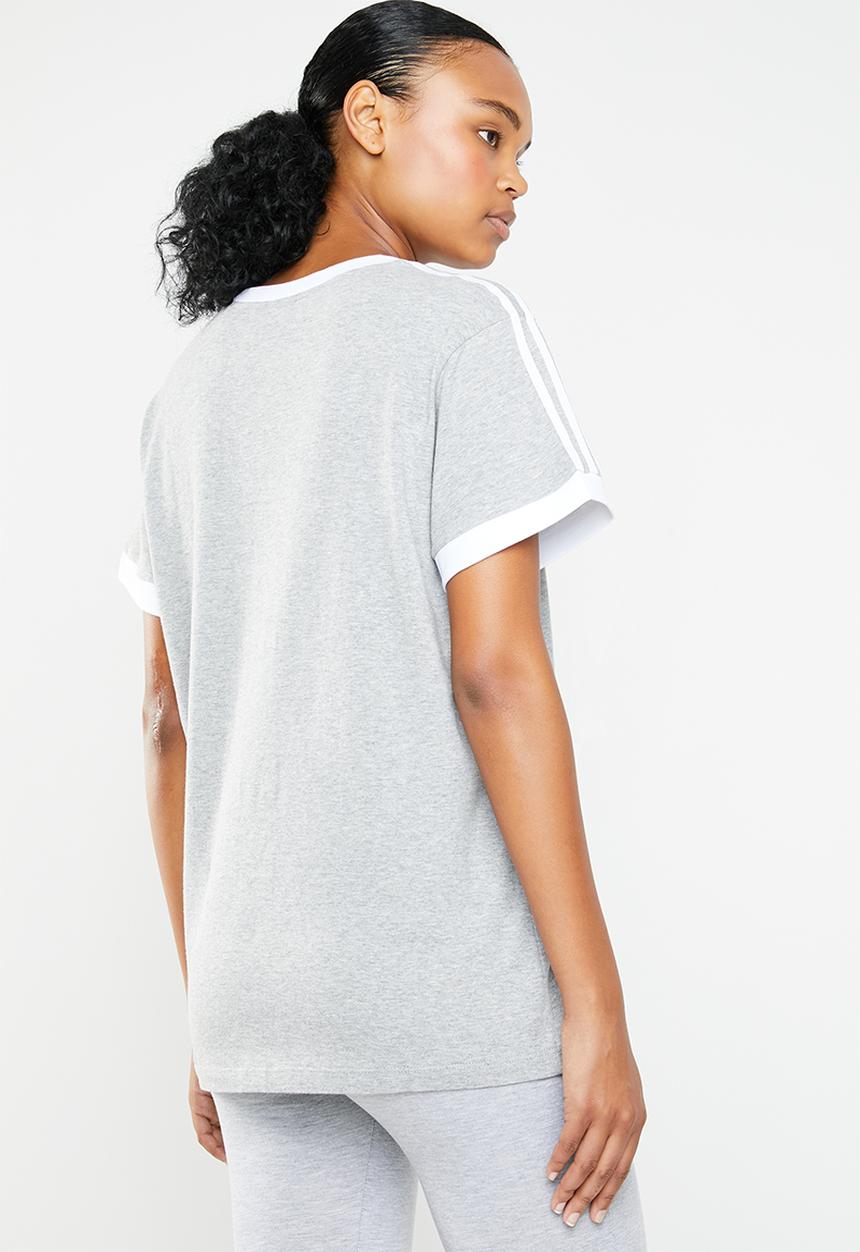 adidas Originals - 3 Stripe tee - grey 
