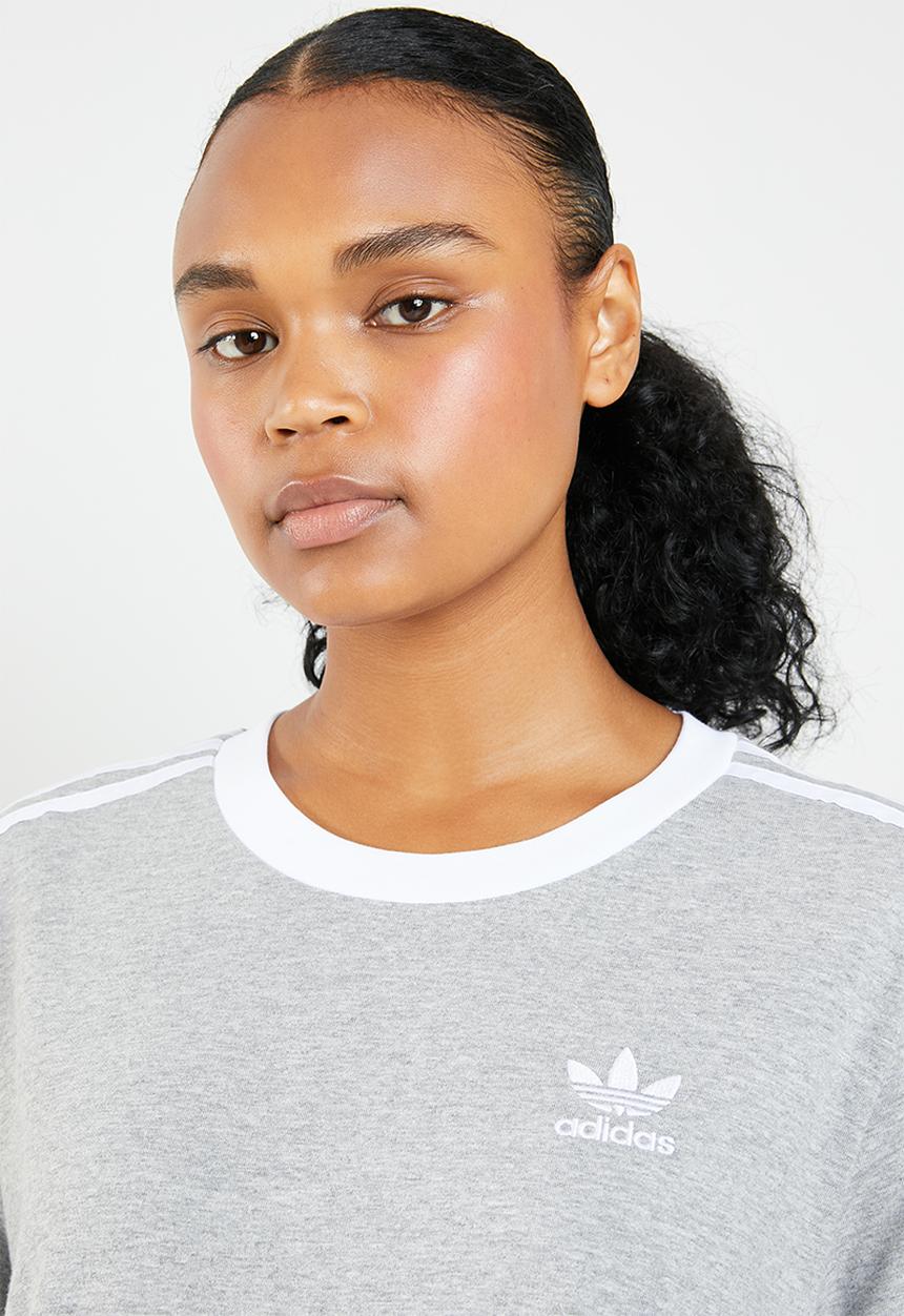 adidas Originals - 3 Stripe tee - grey 
